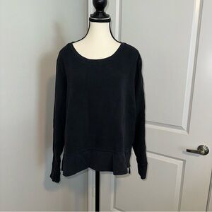 Aventura Dillon Organic Cotton Side Zip Knit Pullover‎ Sweater Navy XL Cozy